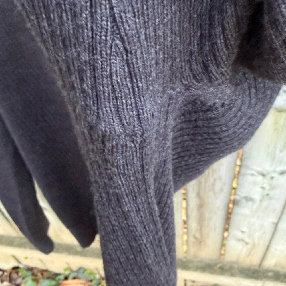 Banana Republic Salta Merino Ribbed Turtleneck Sweater gray XL